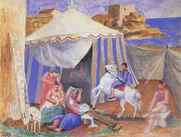  picasso - Fairground circus 1922 cubist Pablo Picasso